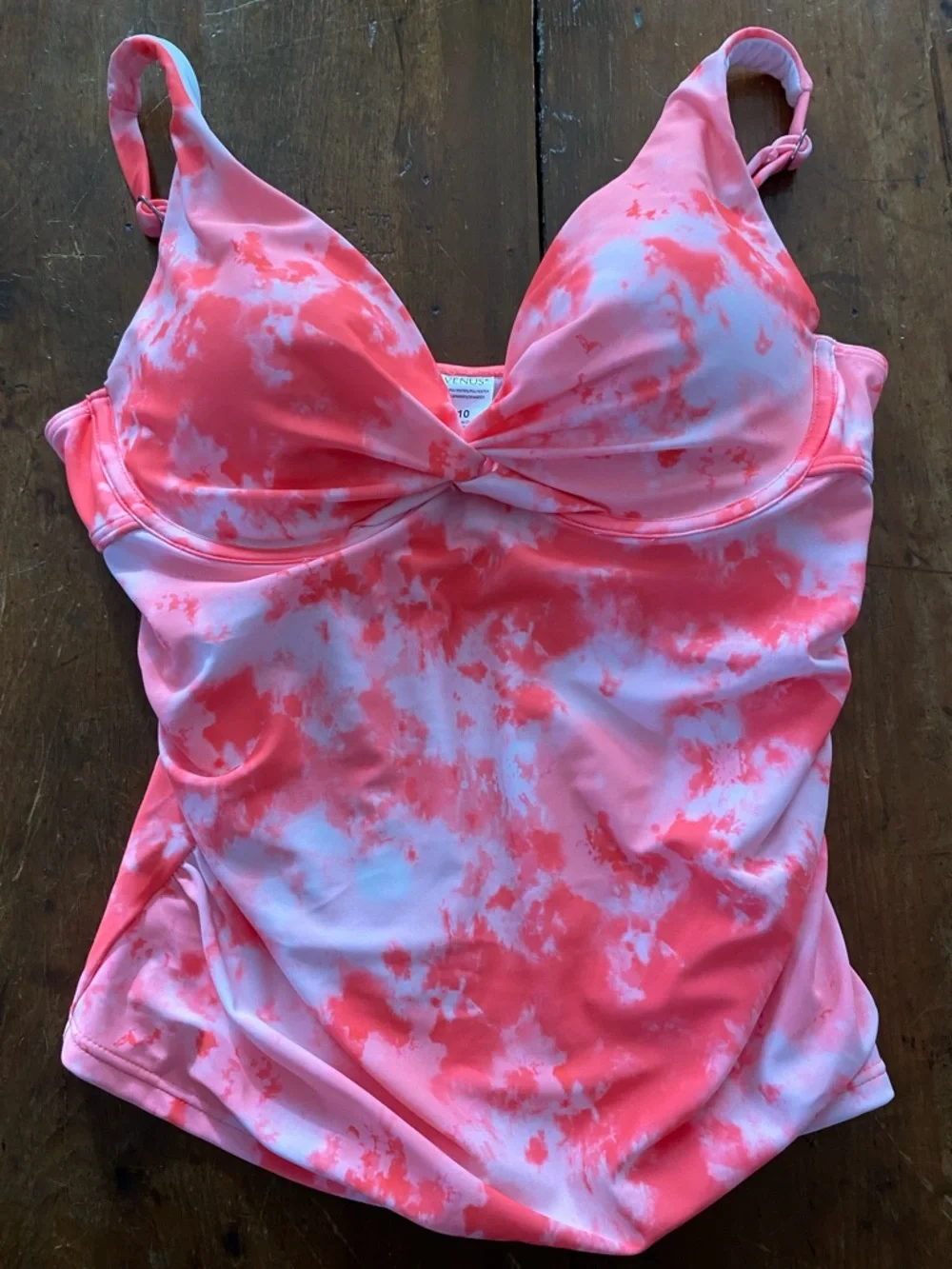 VENUS Coral Tie-Dye Tankini Top - Picture 6 of 6
